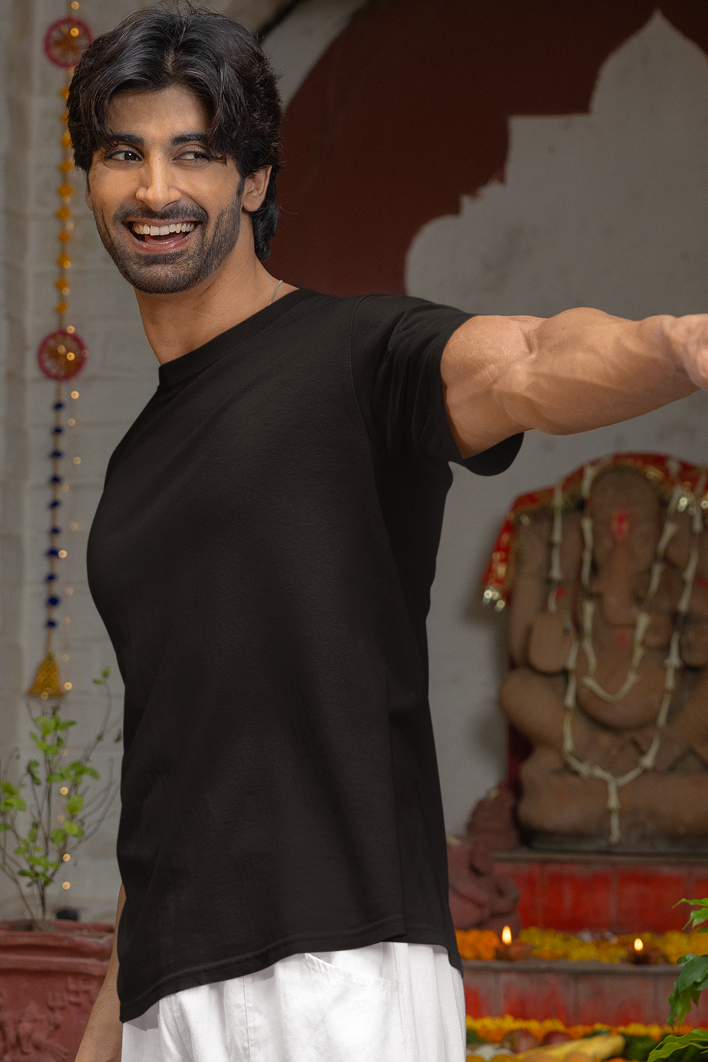 Black Solid Unisex T-shirt