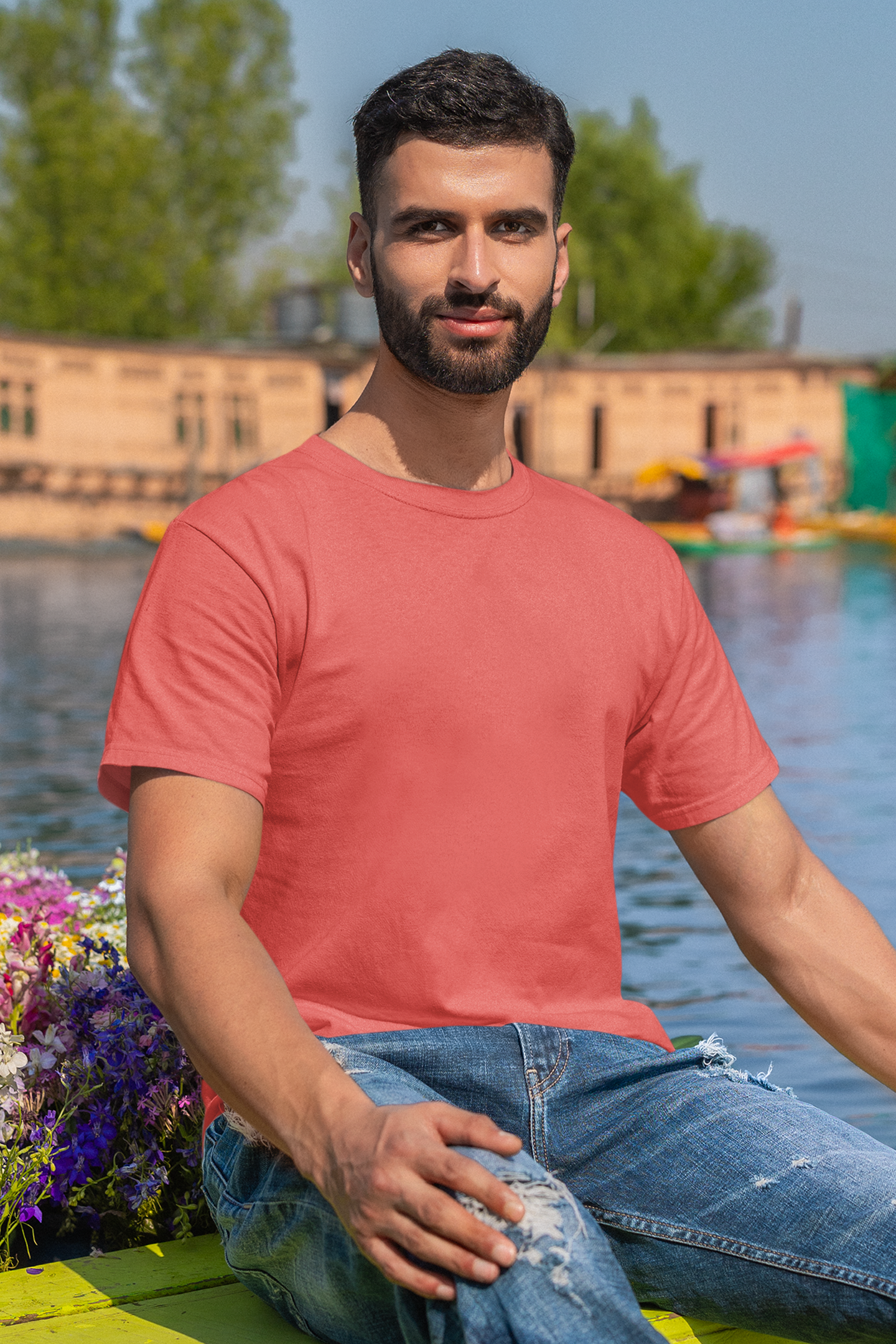 Coral Solid Unisex T-shirt