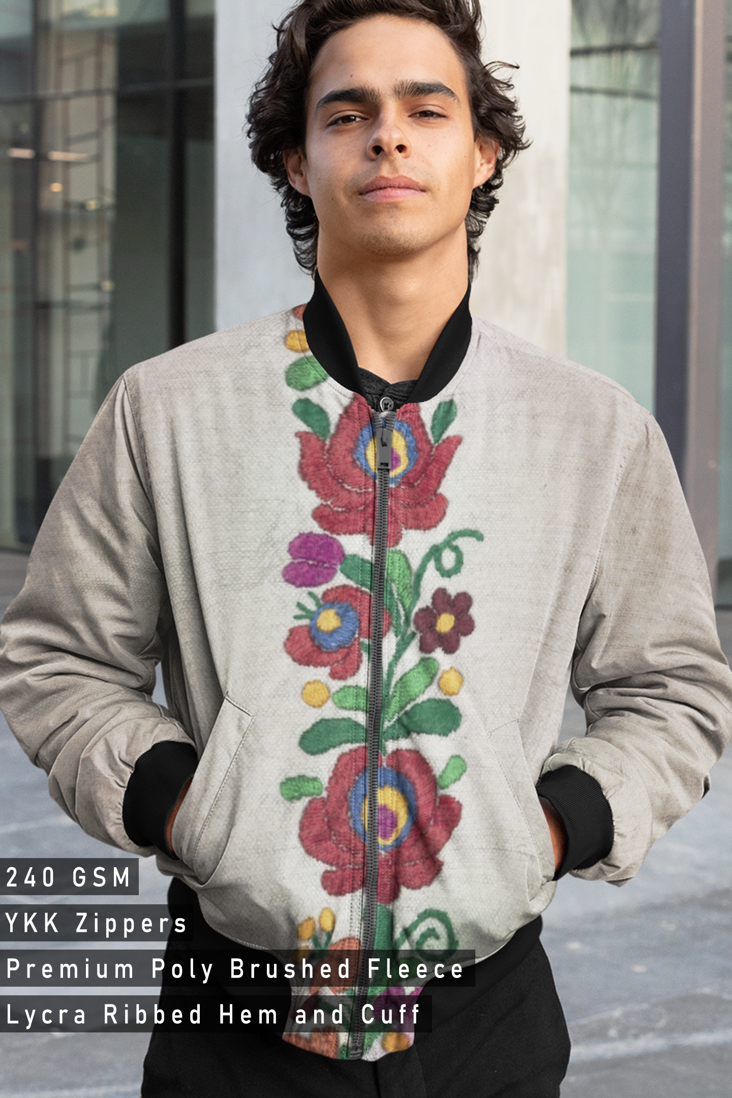 Nature’s Lace, AOP Bomber Jacket