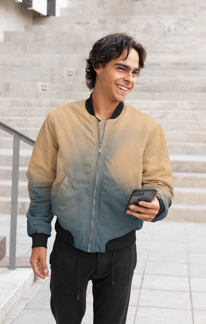 Colorful Wave, AOP Bomber Jacket