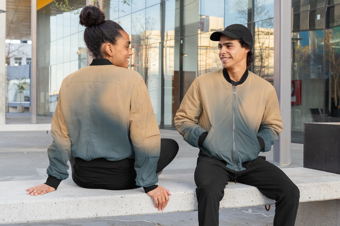 Colorful Wave, AOP Bomber Jacket