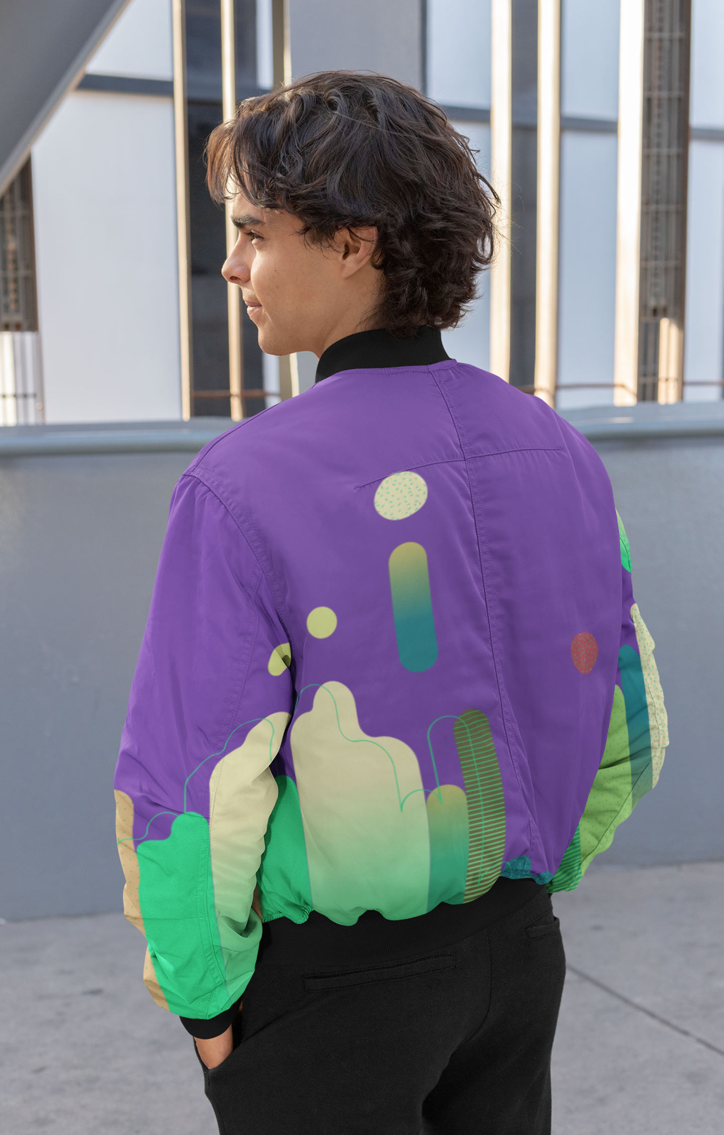 Colorful Lines, AOP Bomber Jacket