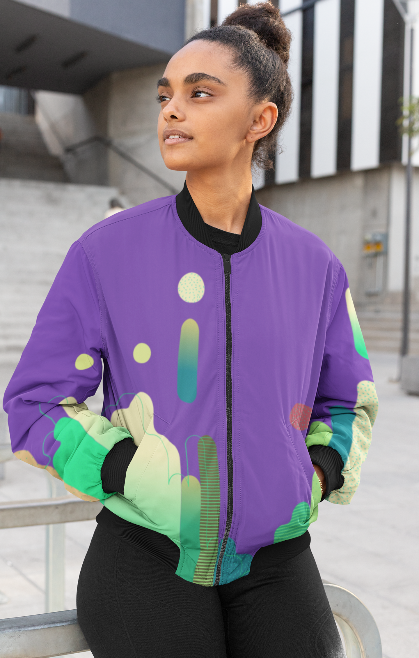 Colorful Lines, AOP Bomber Jacket