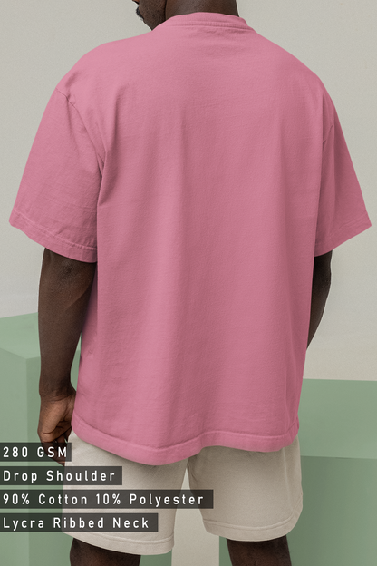 Solid Flamingo Terry Oversized T-shirt