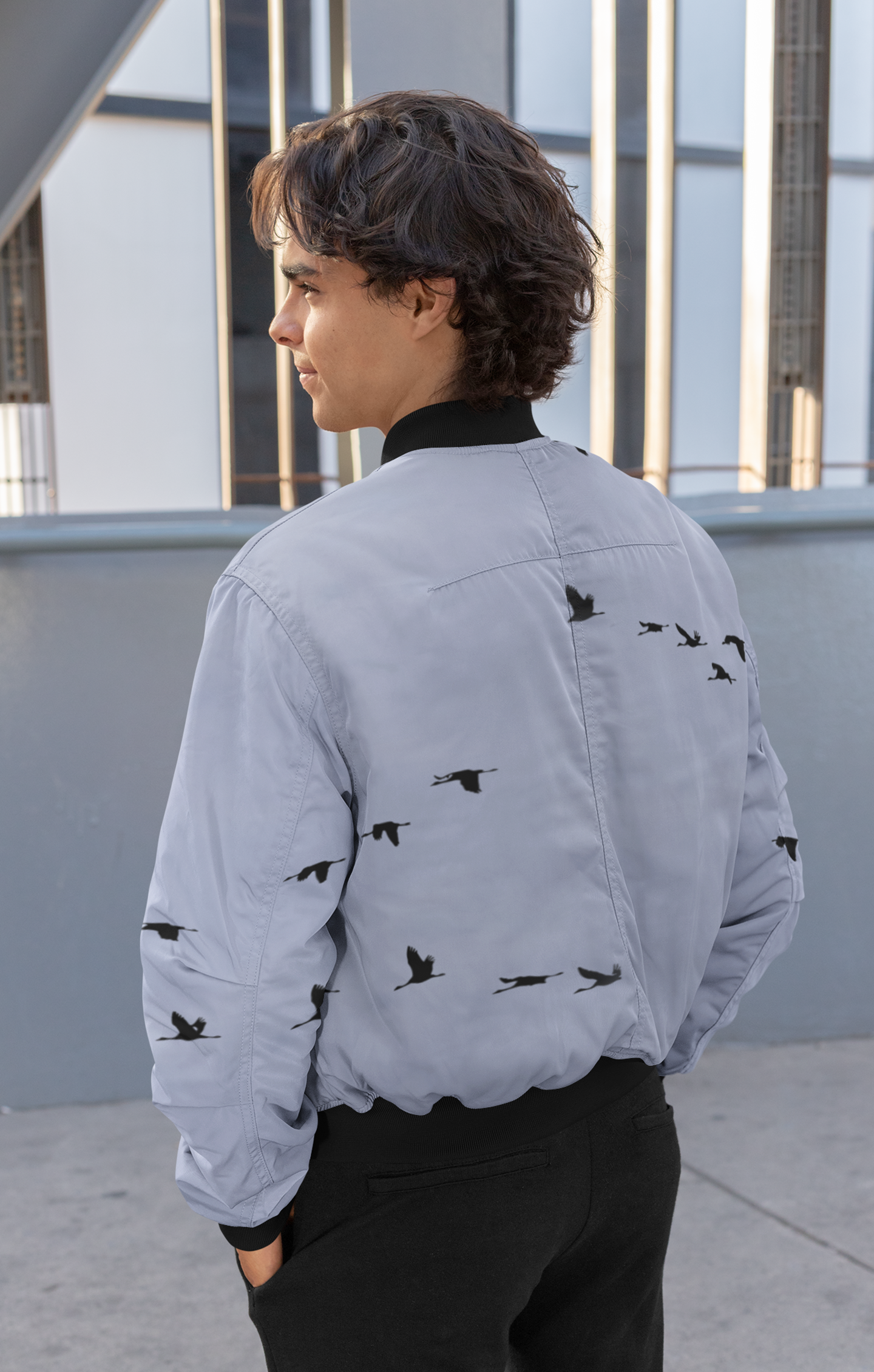 Flying Birds, AOP Bomber Jacket