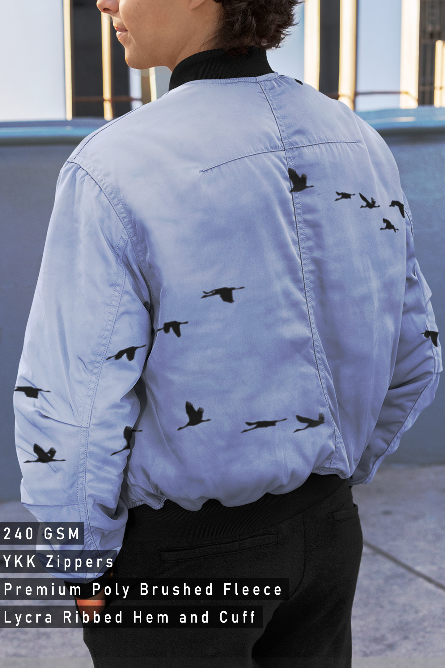Flying Birds, AOP Bomber Jacket