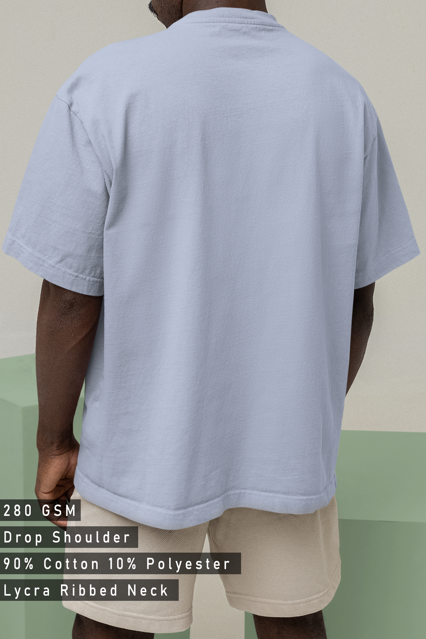 Solid Lavender Terry Oversized T-shirt