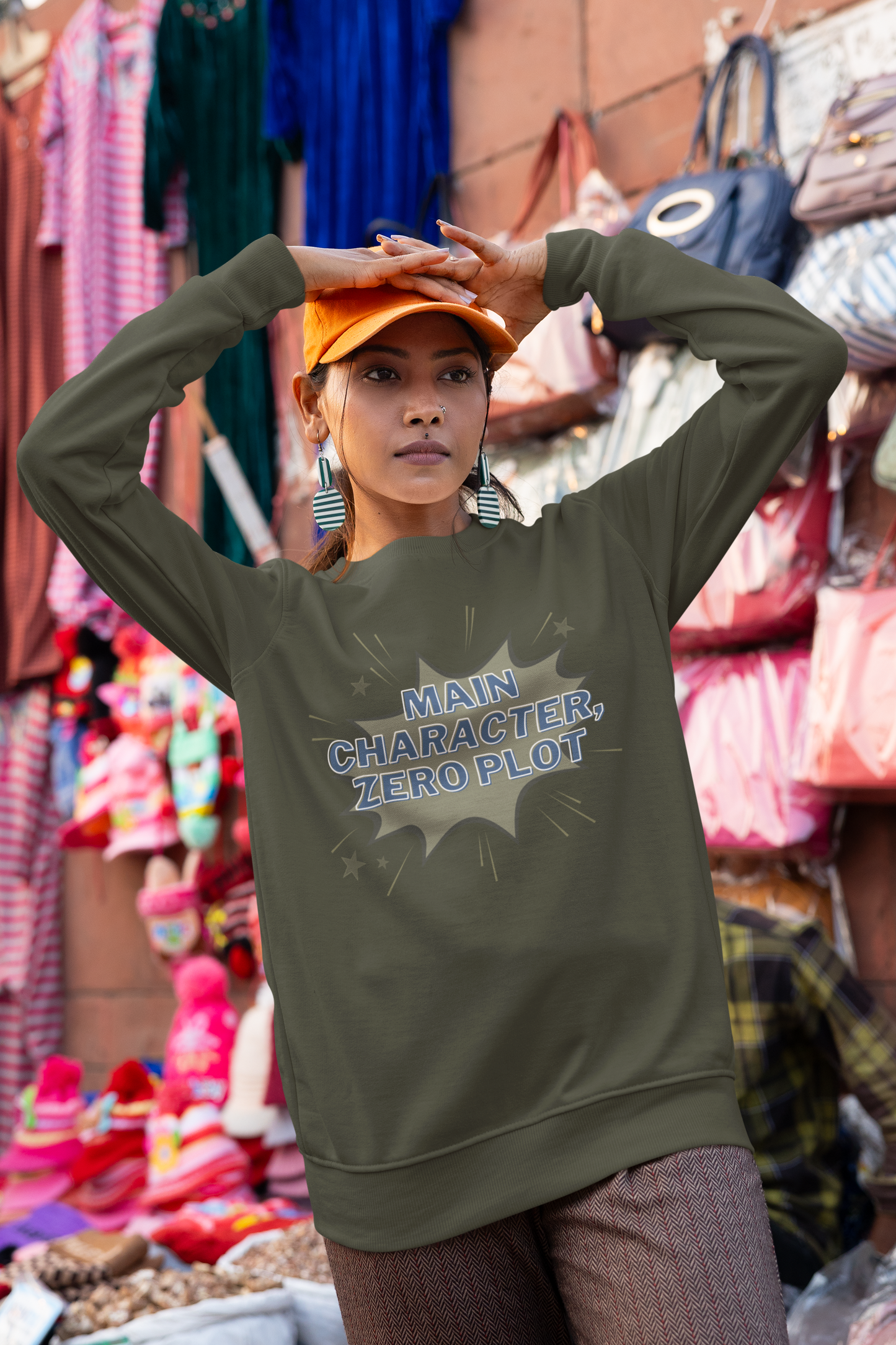 Main character, zero plot, Sweatshirt