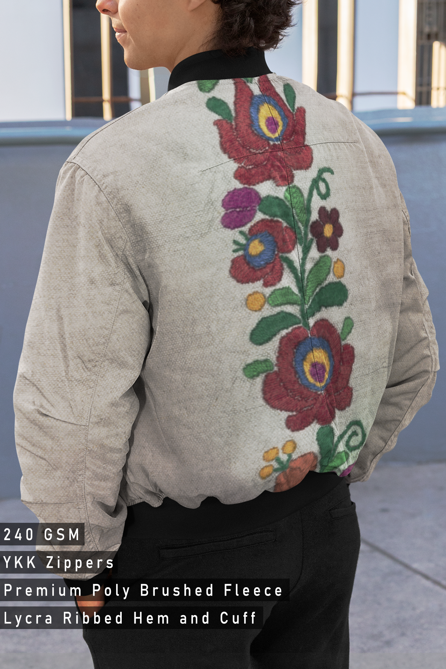 Nature’s Lace, AOP Bomber Jacket