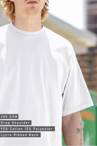 Solid White Terry Oversized T-shirt