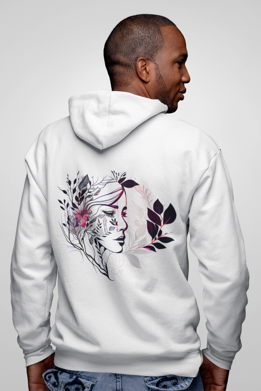 Flower Art , Unisex Zip Hoodie