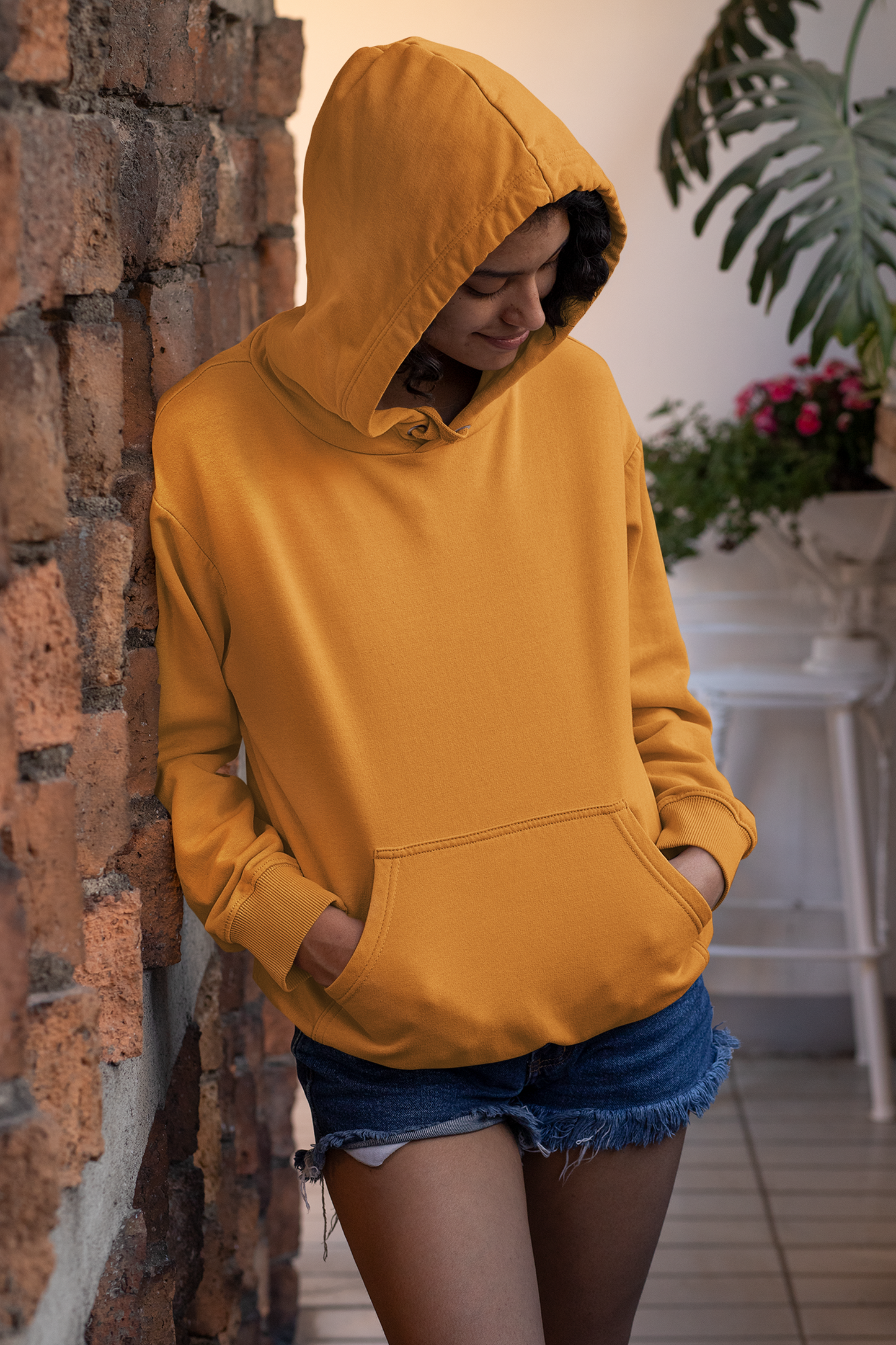 Mustard Yellow, Hooded Sweatshirt