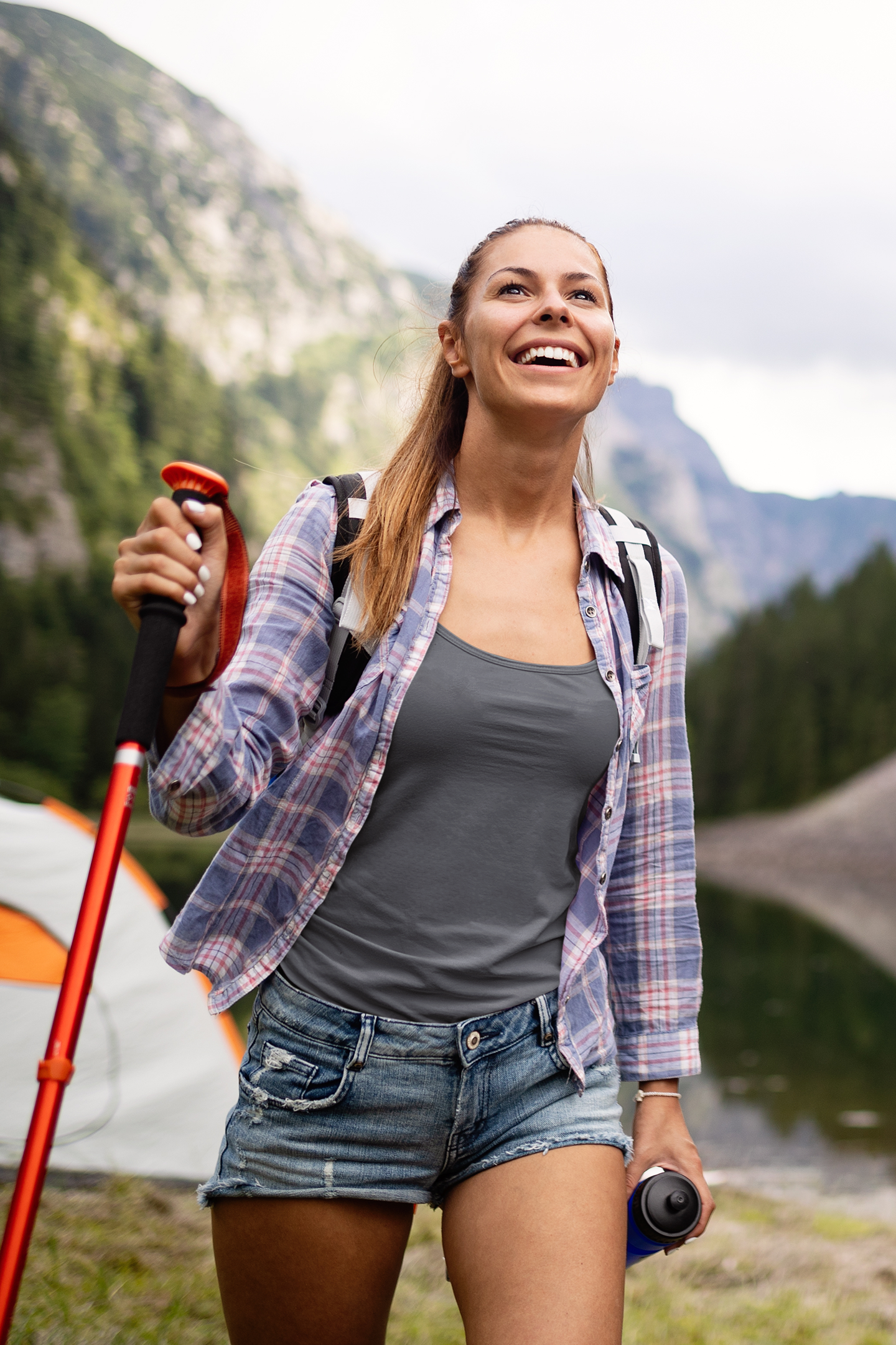 Charcoal Mélange, Women’s Tank Top