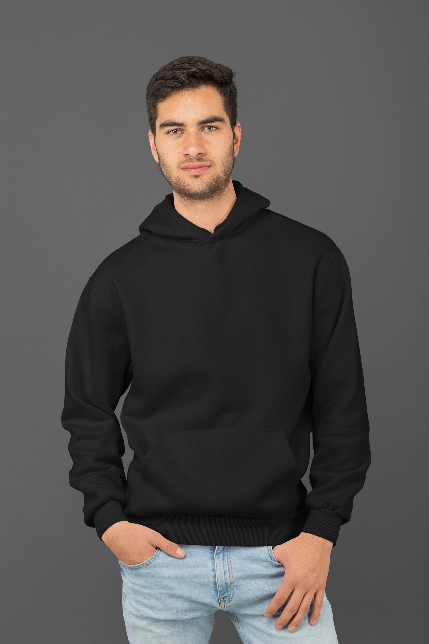 Black, Hooded Sweatshirt