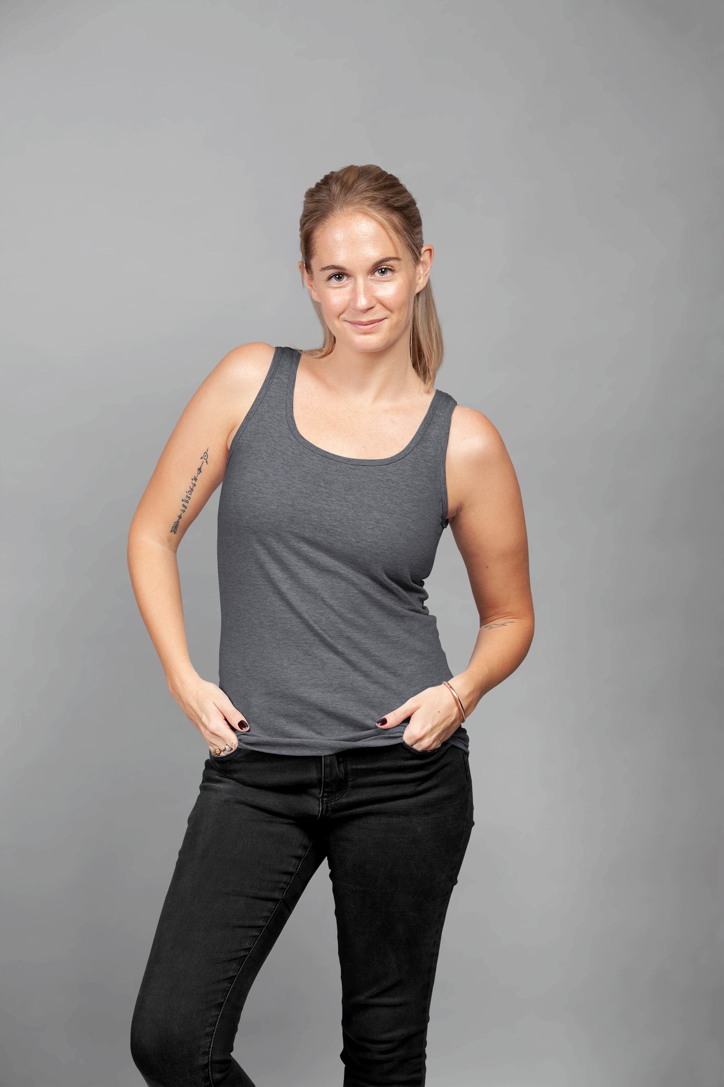 Charcoal Mélange, Women’s Tank Top